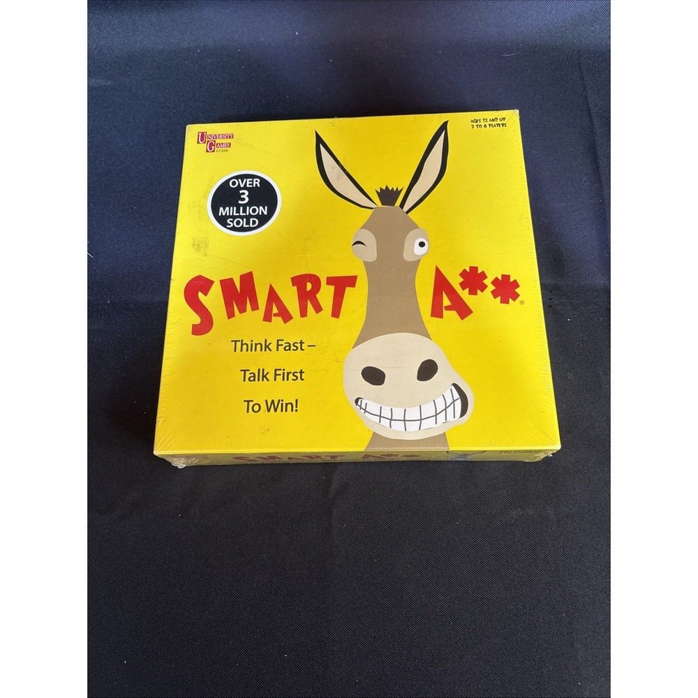 University Games Smart Ass Think Fast Trivia Board Game 01359 New Sealed
